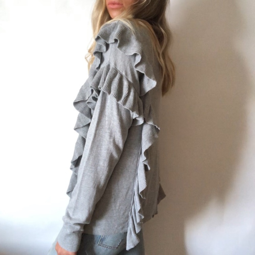 •Michael Kors• pearl heather ruffle sweater - Picture 2 of 6